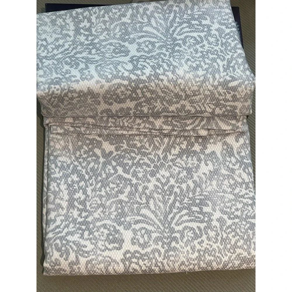 Tommy Bahama Fabric Shower Curtain Blue Medallion Flowers Cotton Blend 72x72 New